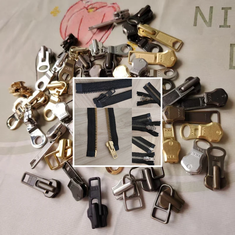 

10pcs/Lot 8# YKK Metal Zipper Slider DAL Pull Aoto Lock Jacket Clothes Bag Sewing Supplies