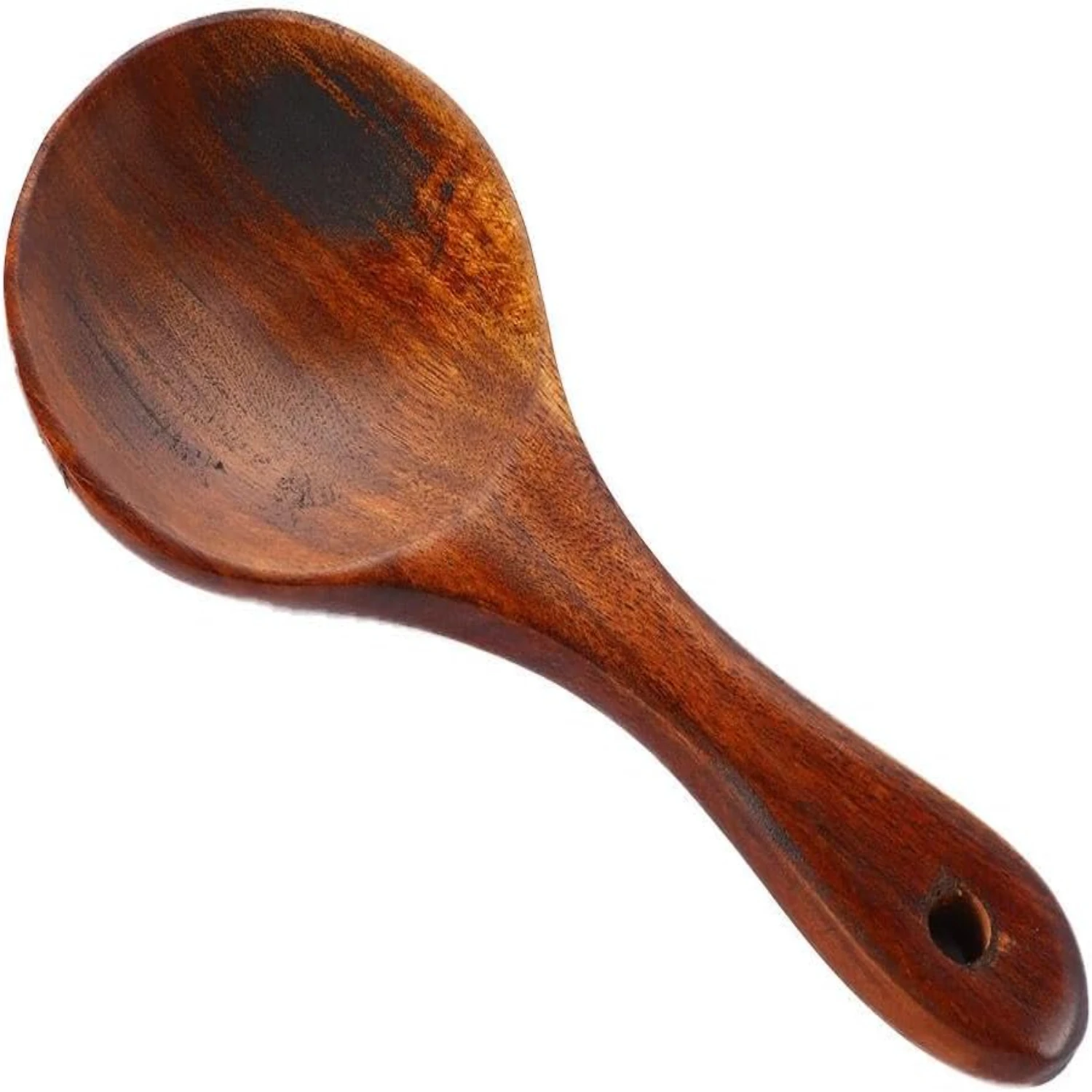 Natural Wooden Rice Paddle, Teak Wood Rice Spoon Rice Shovel  Serving Spoon Cooking Spoon Wooden  Utensils for Non-stick Cookwar