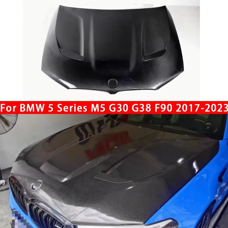 

For BMW 5 Series M5 F90 G30 G38 2017-2023 Carbon Fiber Hood Engine Cover Hood Car Headliner Hood Cover CS Style Upgrade body kit