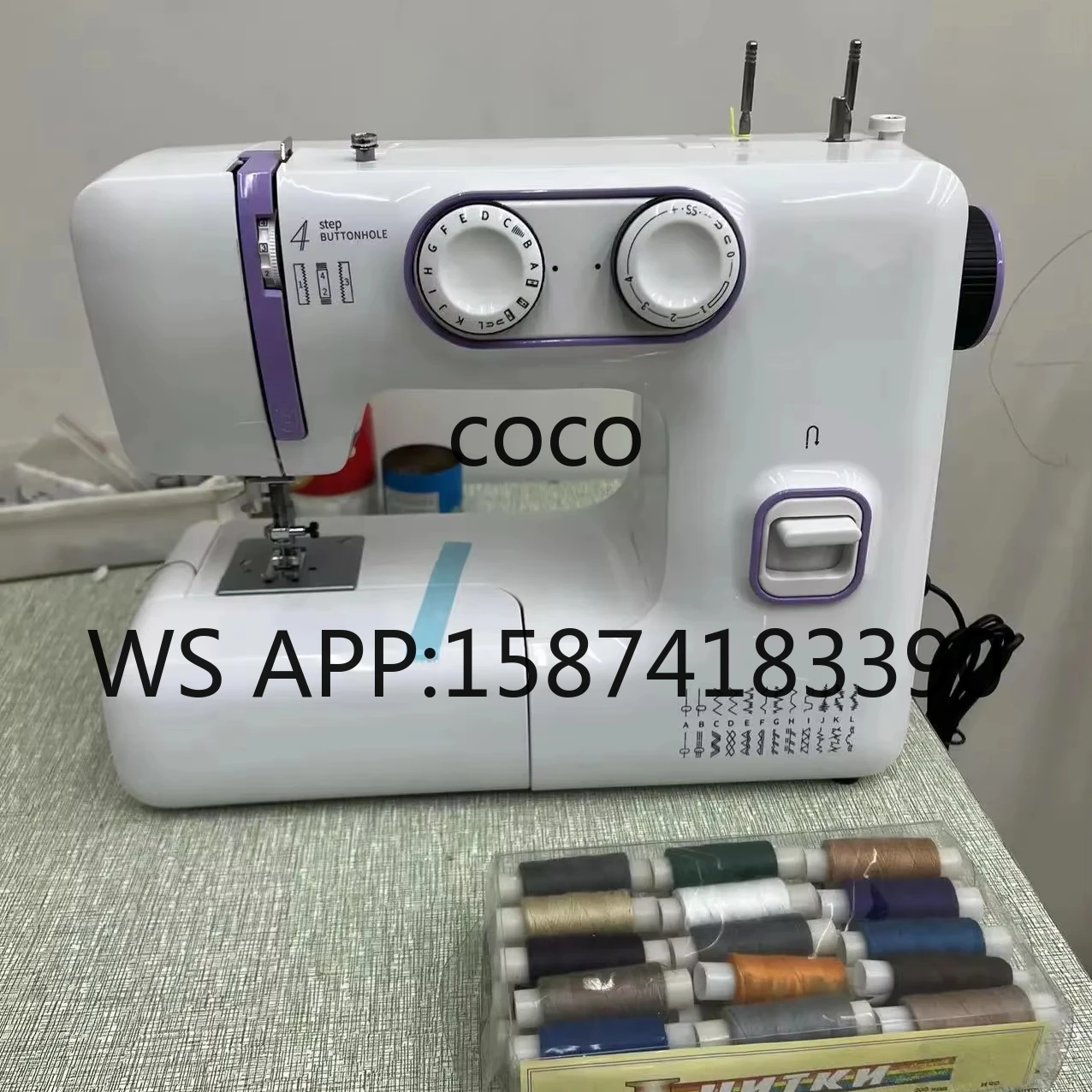Home Use Multi-Function Mini Hand Sewing Machine Portable Desktop Overlock Sewing for Clothes Trousers Thick Fabric