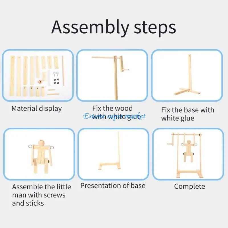 090B Puzzle 3D in legno Strumento meccanico Puzzle in legno Giocattolo scientifico centrifuga