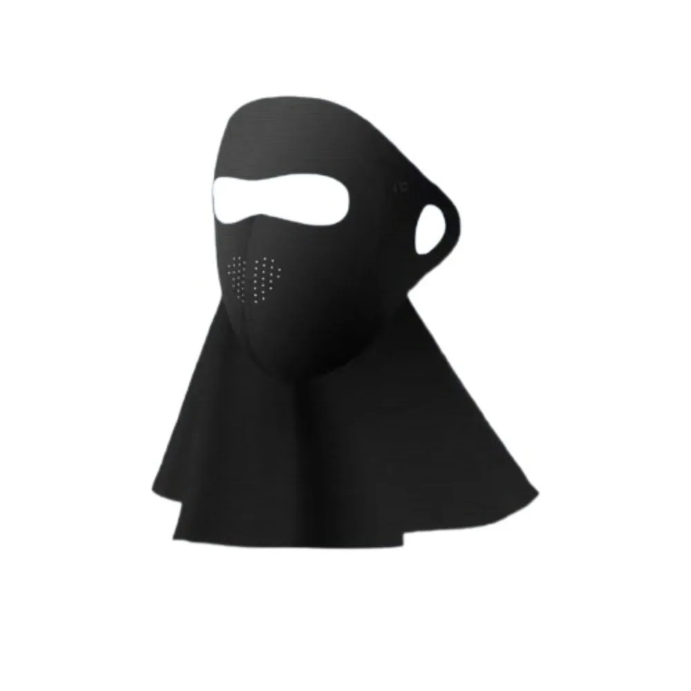Thin Summer Full-Face Sunscreen Veil UPF 50+ Anti UV Ice Silk Face Cover Breathable Outdoor Neck Wrap Cover Unisex