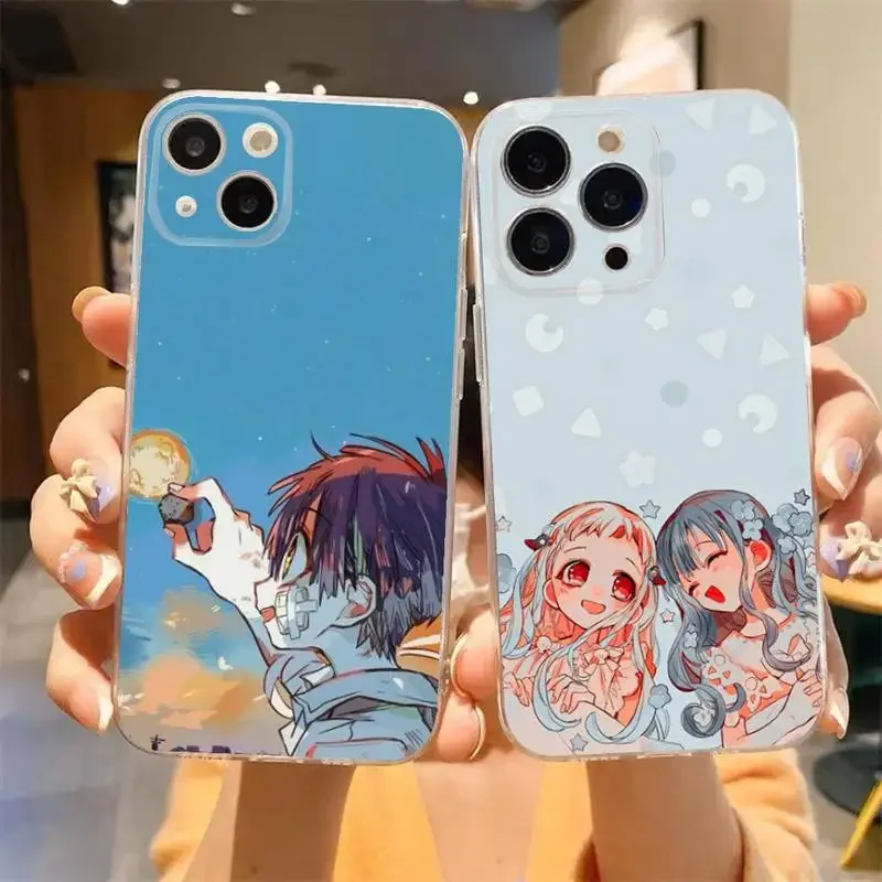 Jibaku Shonen Hanako Kun Phone Case For iPhone 11 12 Mini 13 14 Pro XS Max X 8 7 6s Plus 5 SE XR Transparent Shell