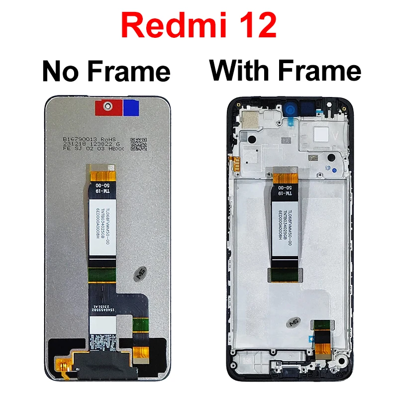 For Xiaomi Redmi 12C Display LCD Mi Poco C55 Touch Screen Digitizer For Redmi 12 LCD Display 22120RN86I Replacement Parts