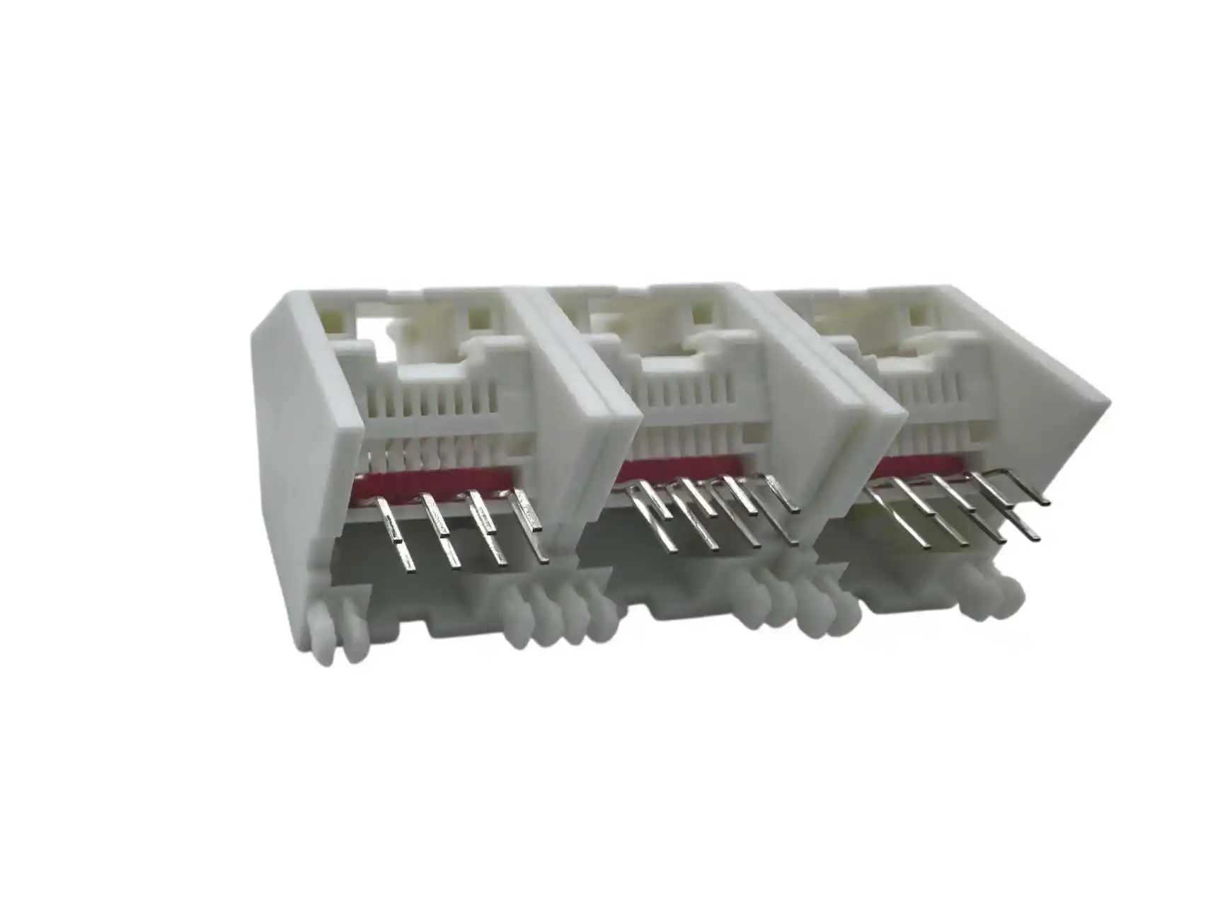 High-Quality 8P8C Modular RJ45 Jack with LED Status Indicator & 45-Degree Angled Design for Reliable Network Connections