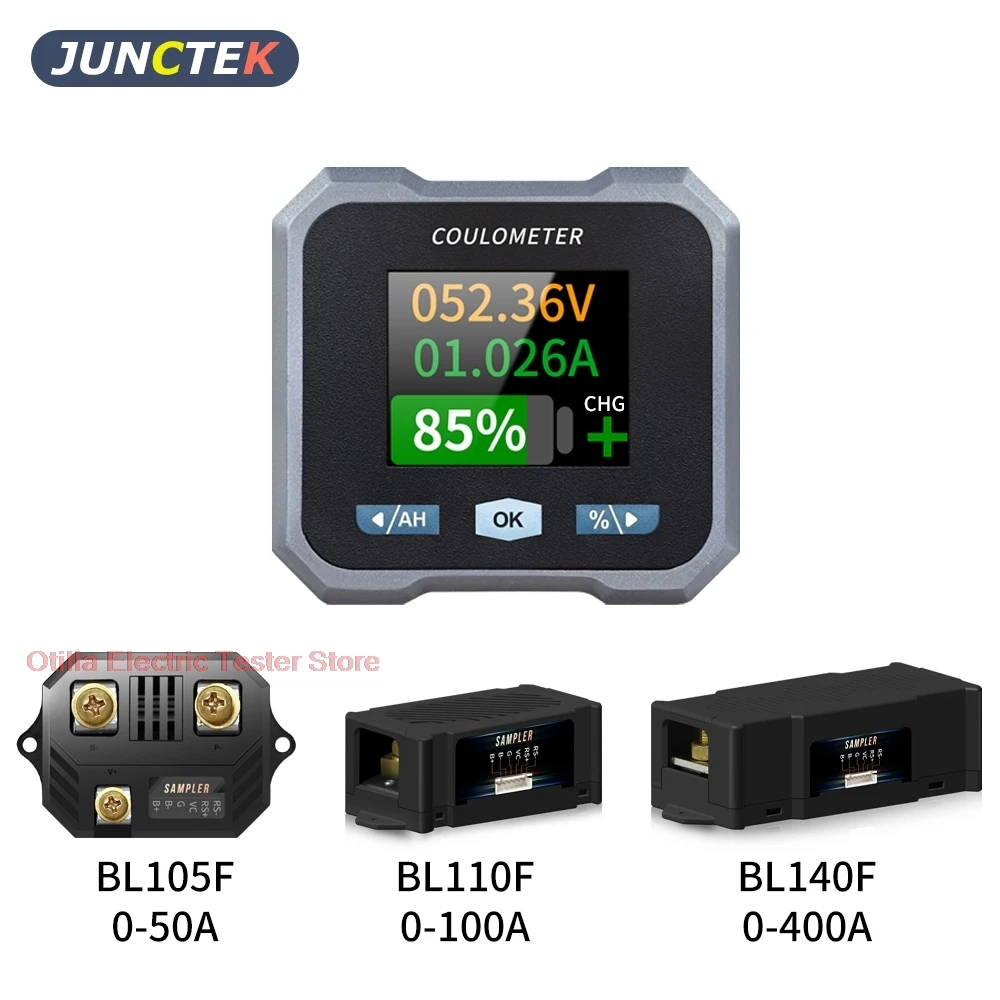 BL-F Series Inlay Type DC 10-100V 400A Waterproof Coulomb Meter Battery Display Capacity Bluetooth Monitor BL105F BL110F BL140F