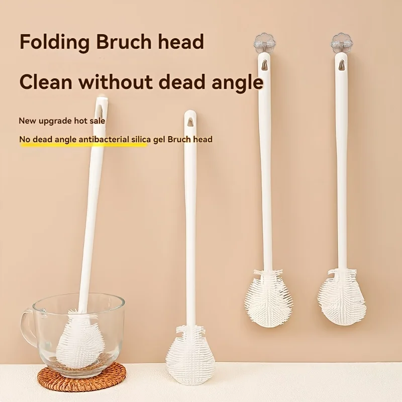 

Силиконовая щетка для бутылок, щетка для чашек, длинная ручка, насадка для чистки бутылок, складная, без мертвого угла, многофункциональная чистящая чашка B