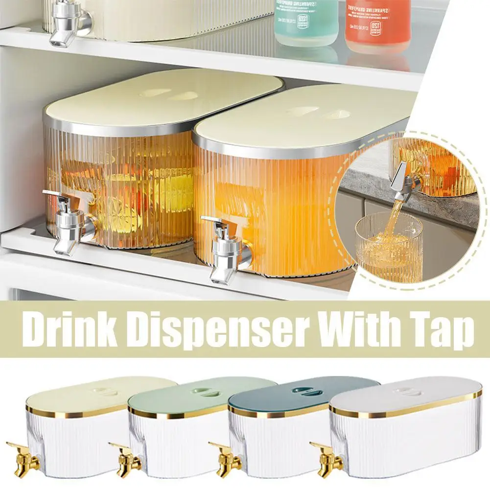 

1pcs Water Dispenser With Faucet Chilled Beverage Dispenser Kitchen Refrigerator Juice Storage Kitchenware