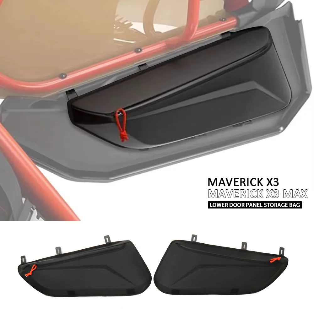 

For Can-Am Maverick X3 Max MAVERICK X3 UTV Accessories Lower Door Panel Storage Bag 6L Black