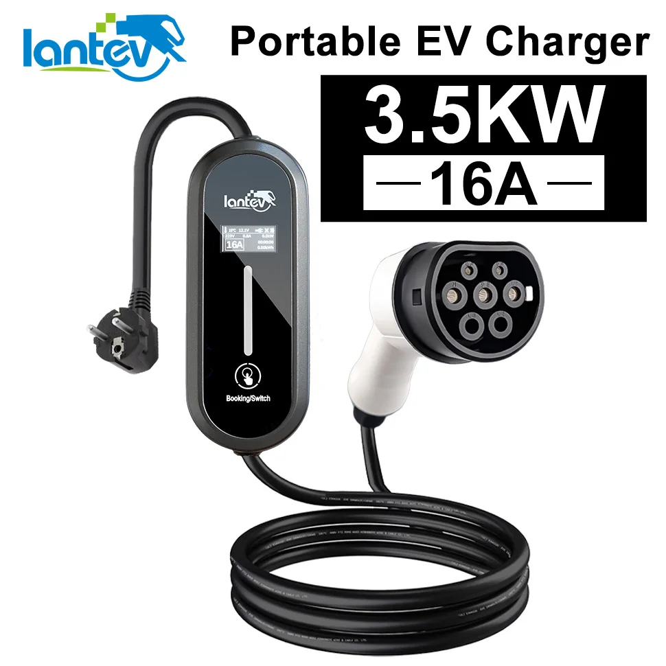 IANTEV MT10 PLUS Electric Car Charger TYPE 2 3.5KW EV Charging Cable TYPE 1 EV Charger Station Wallbox EVSE