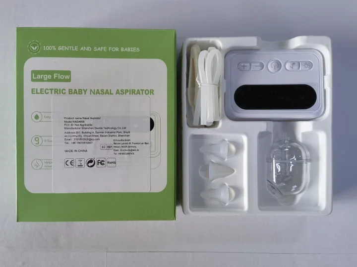 

Электрический аспиратор для носа для младенцев с музыкой и ночником, пищевой силикон, 3 уровня мощности всасывания