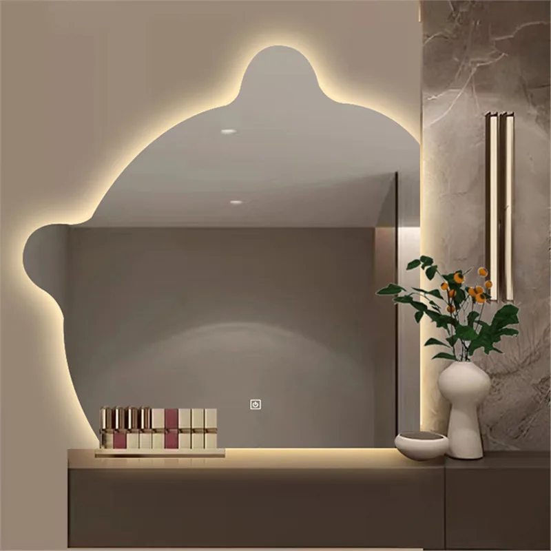 Miroir Salle De Bain Little Bear Shaped Mirror Led Intelligent Wall Mounted Mirrors Bedroom Espelho Para Banheiro Espejo Pared