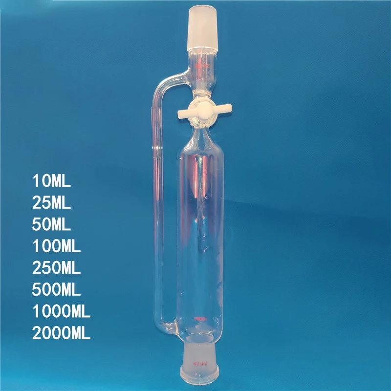 500ml 1000ml Joint #24 #29 Borosilicate Glass Lab Pressure Equalizing Drop Funnel Column With PTFE Stopcock