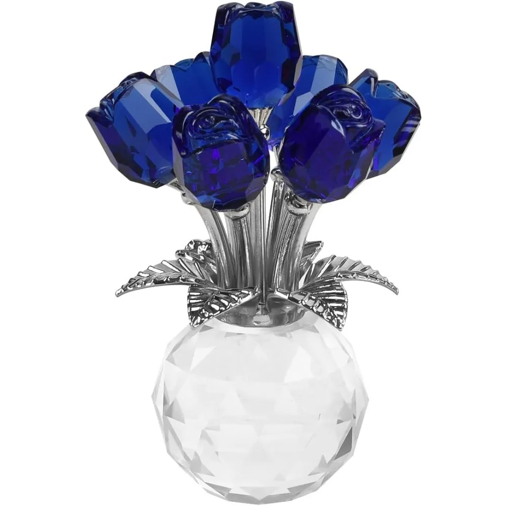 

KitCom хрустальная роза, фигурка красного цветка, подарки в виде розы для мамы, жены, подруги, бабушки, хрустальный цветок, коллекционный орнамент Valenti