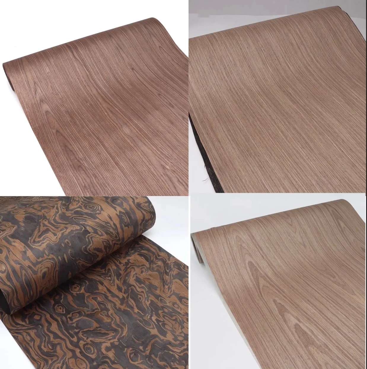 Folheado de madeira para móveis, Veneer Table, Decoração Wardrobe, 2.5m Largura, 58cm Espessura 0.25mm