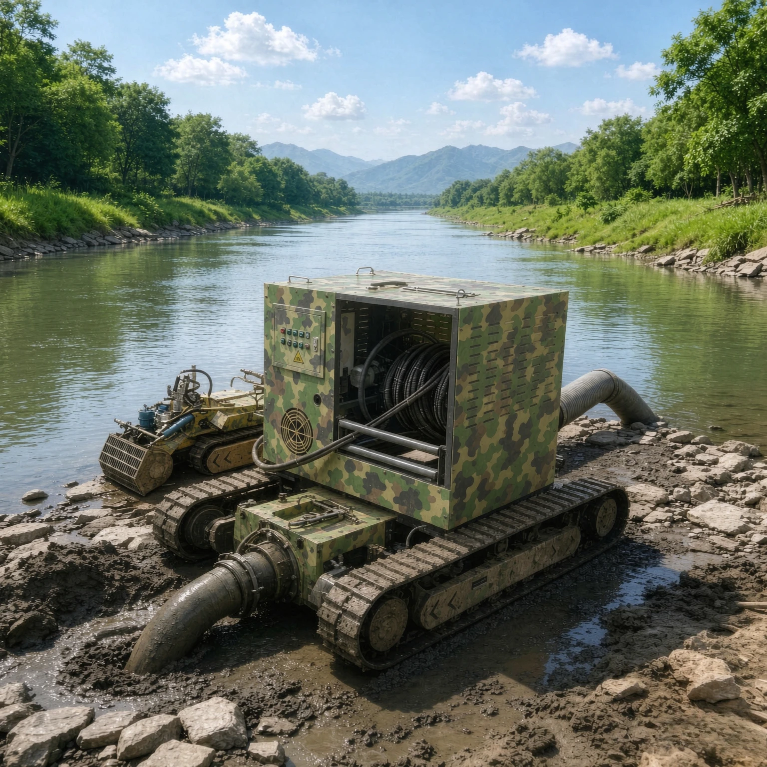 Eco‑Friendly Closed‑Scene Dredging Robot Underwater Obstacle Removal Submersible Silt Cleaning Robot For Water Project