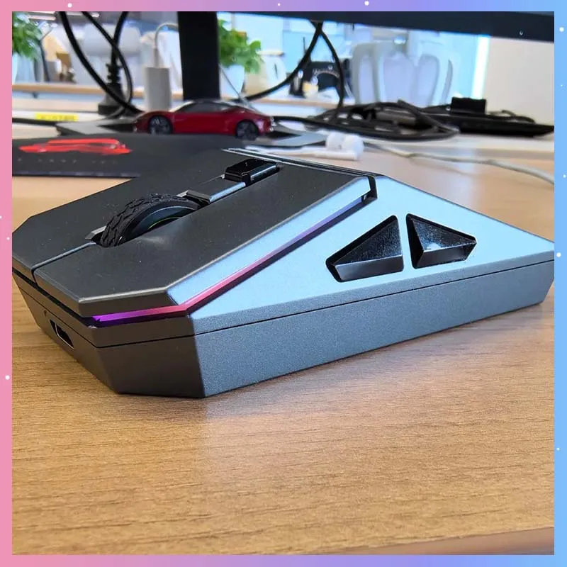 

Беспроводная игровая мышь Cyber Tri-Mode (2.4G/BT/проводная) 12800DPI 1000Гц с RGB-подсветкой, перезаряжаемая, для офиса и киберспорта, подарок