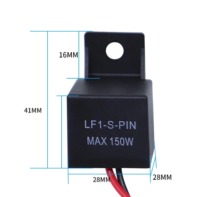 Electronic LED Flasher Relay 12A 2Pin Automobile Motorcycle Motor Turn Signal Bulb Hyper Flash Relay