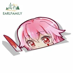 EARLFAMILY Yuno Gasai Peeker Car Sticker Anime Big Head Vinyl Rear Windshield Trunk Decal Car Accessories