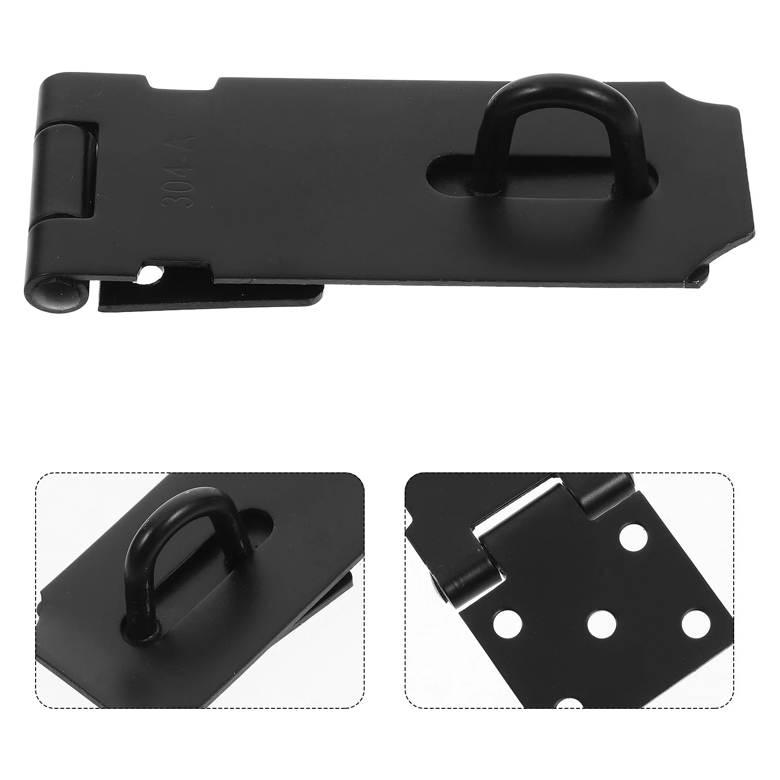 

2Pcs Stainless Steel Padlock Hasp Wear-Resistant Door Lock Compact Heavy Duty Multi-Function Cabinet Window Security Lock