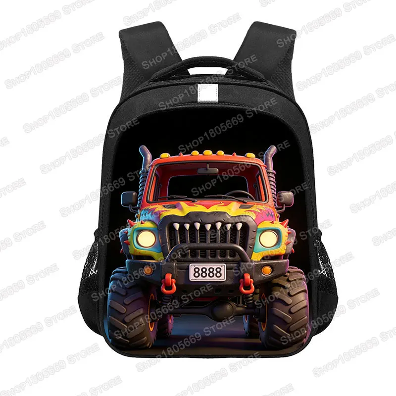 14/16 Inch Cartoon School Bus Ambulance Backpack Police Car Truck Rucksack Daypack Children School Bags for Teenager Book Bag