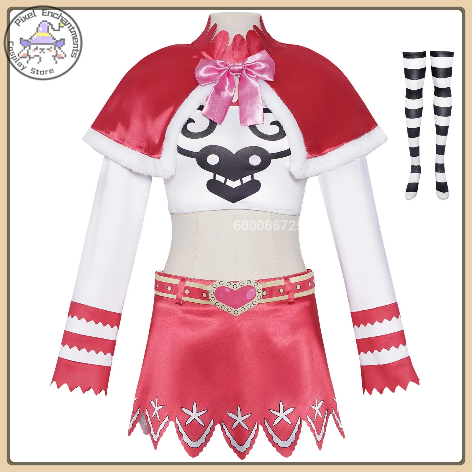 

Anime Perona Cosplay Costume (Cute Style) Pink Top + Shorts Set Full Set High Quality Anime Clothes Comic Con (Female Adult/Kid)