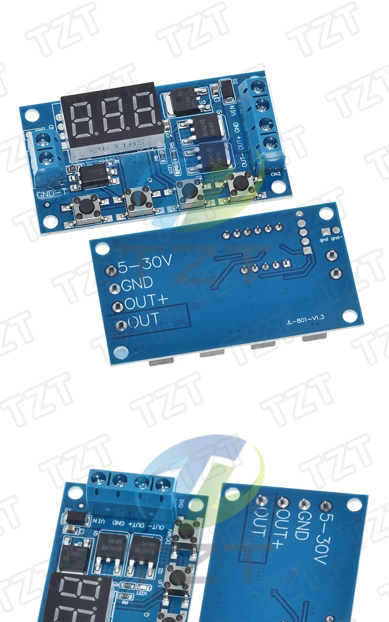DIYTZT 1/2/3PCS Trigger Zyklus Timer Verzögerung Schalter 12 24V Platine Dual MOS Rohr control Modul – Detail 5