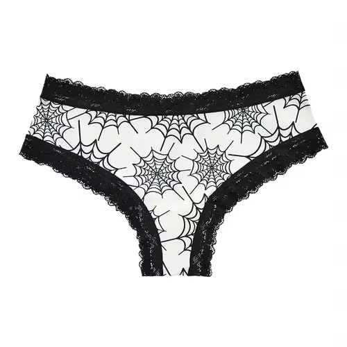 Underwear Women's Lace Edge Sexy Panties Gothic Style Lingerie Rose Skull Personalized Comfortable Breathable Triangle Pants - Image 9