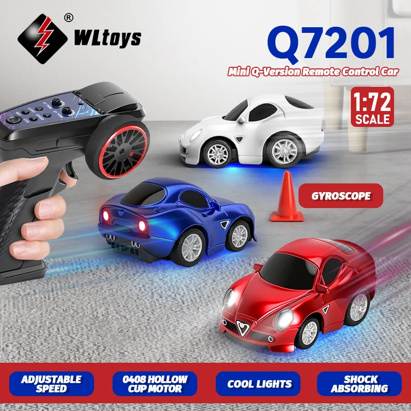 

WLtoys Q7201 2.4G Радиоуправляемый мини-автомобиль со светом 1/72 Гироскоп 4WD Полномасштабная радиоуправляемая модель Соревновательный автомобиль Игрушки для детей