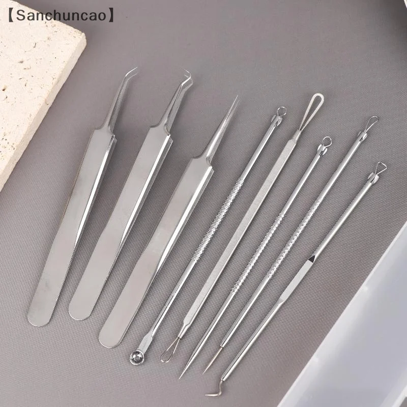 soiSan Parque5/7/8 stuks Ultrafijne celpuistjes Mee-eter Clip Pincet Schoonheid Gezicht Gezondheid Salon Speciale mee-eter verwijderaar Acne Naald
