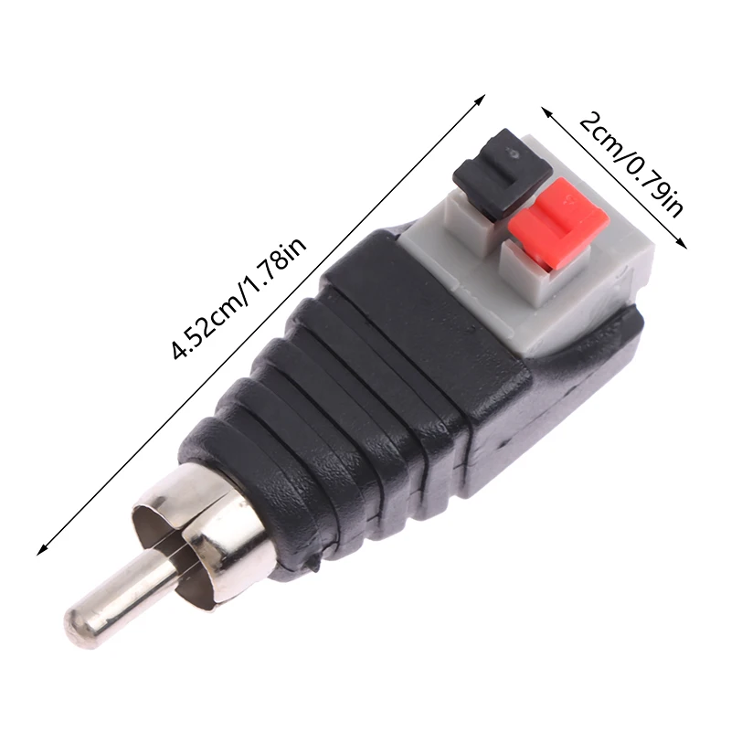 Brand New Speaker Wire Cable To Audio Male Cable Jack Quick Press Plug RCA Connector Adapter Speaker Connector Universal Cable