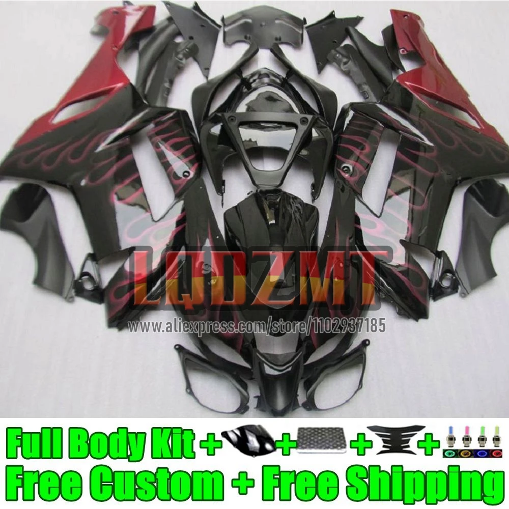 Injection Body For KAWASAKI red flames NINJA ZX-6R ZX636 39No.8 ZX 636 6R 6 R ZX-636 ZX6R 2007 2008 600CC ZX600 07 08 Fairing