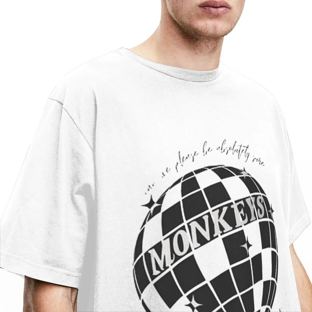 Leisure Arctics Monkeys Mirrorball Music Album T-Shirts for Men Crew Neck Cotton T Shirts Short Sleeve Tee Shirt Gift Tops