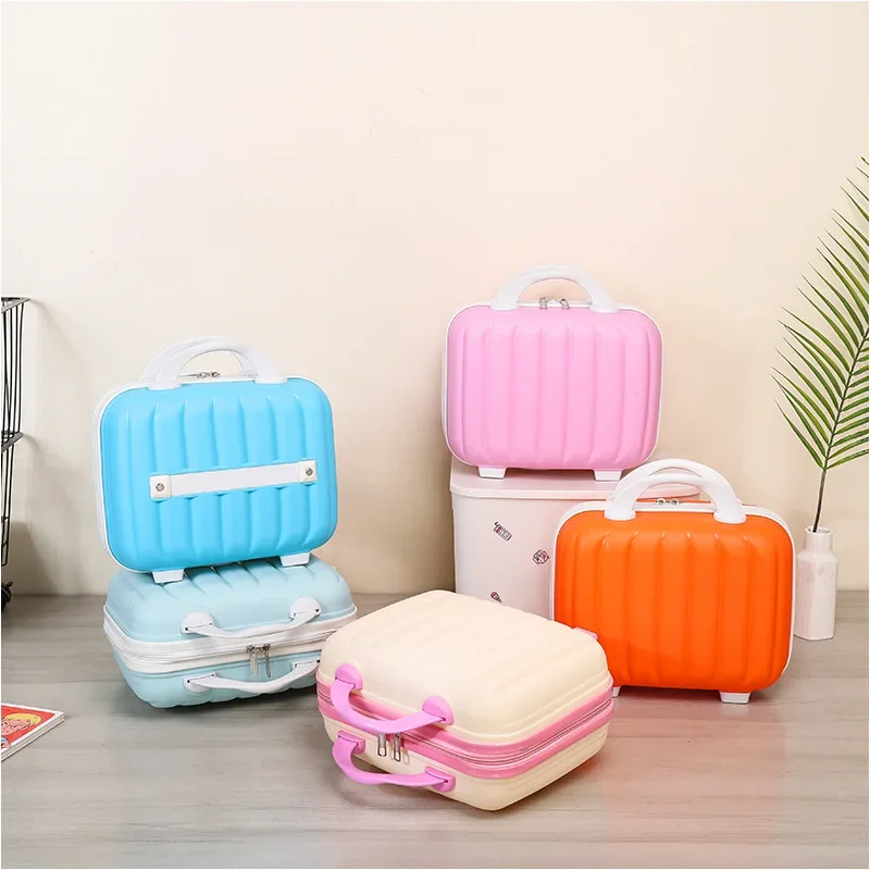 14-Inch Portable Bear Suitcase Makeup Case - Lightweight Handheld Luggage Storage Box for Travel and Boarding Suitcase