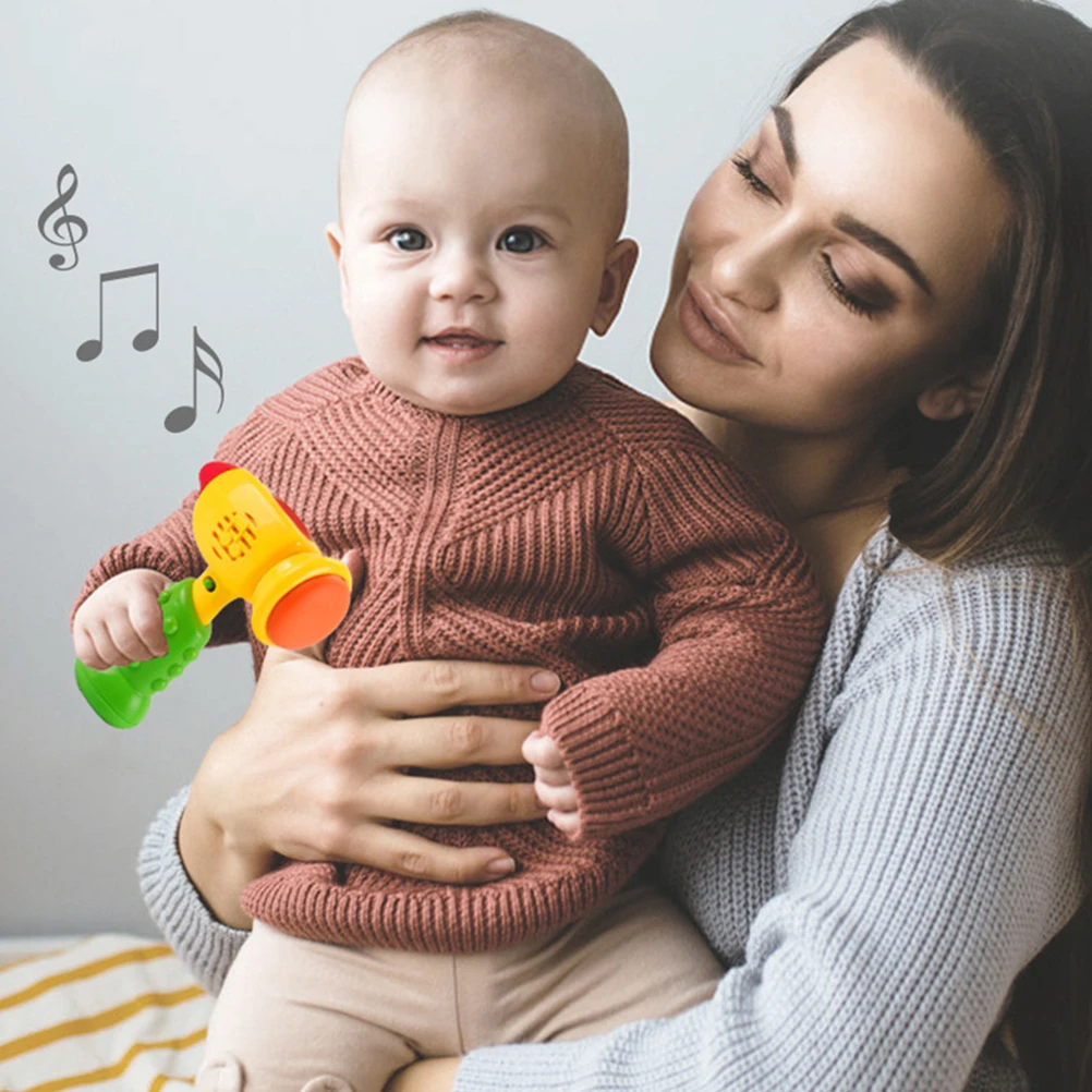 

Musical For Toddlers Baby Educational Toddler Hammer With Lights Plastic Funny Baby Music Hammer Soft Rubber Head Brain