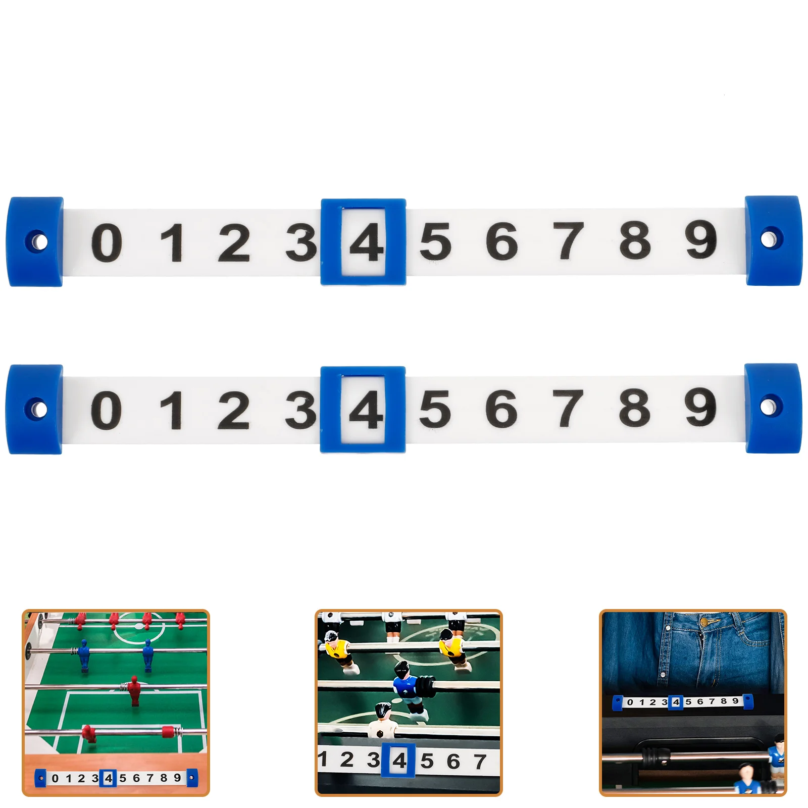 

2 Pcs Table Football Scorer Game Supplies Portable Counters Foosball Plastic Min Scoring Marker