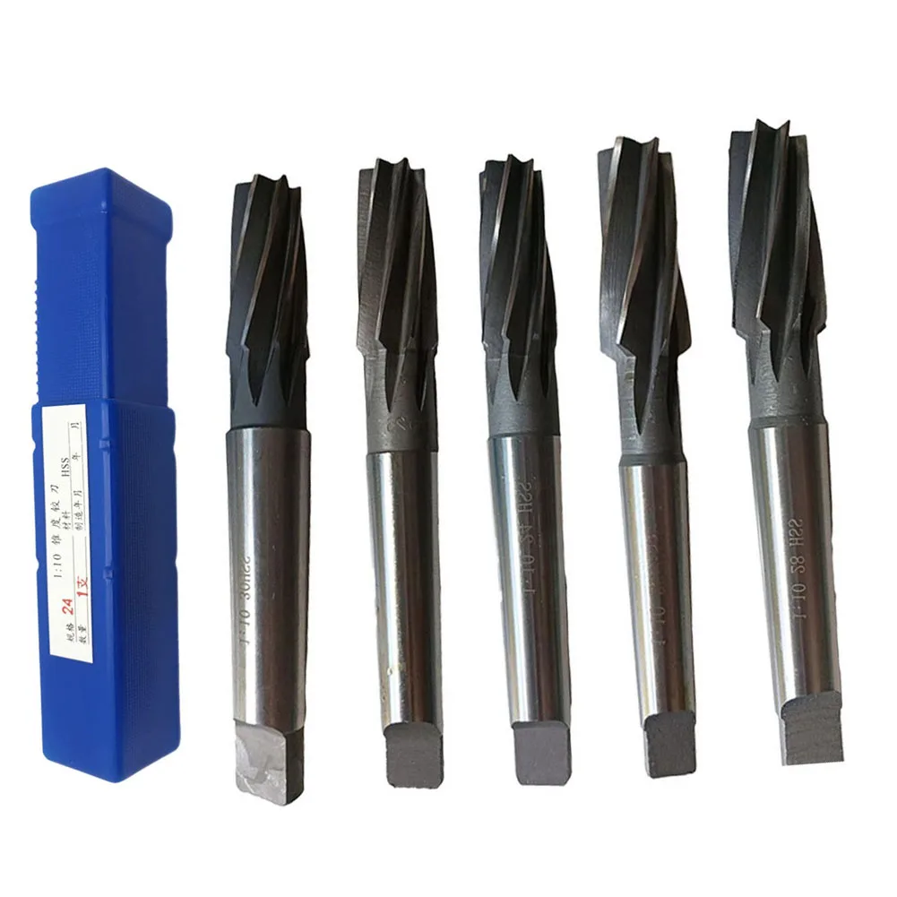 1:10 Tapered Chucking Spiral Reamer HSS 22/24/26/28/30mm Chucking Reamer CNC Tool For Metal Steel Aluminum Hole Drill