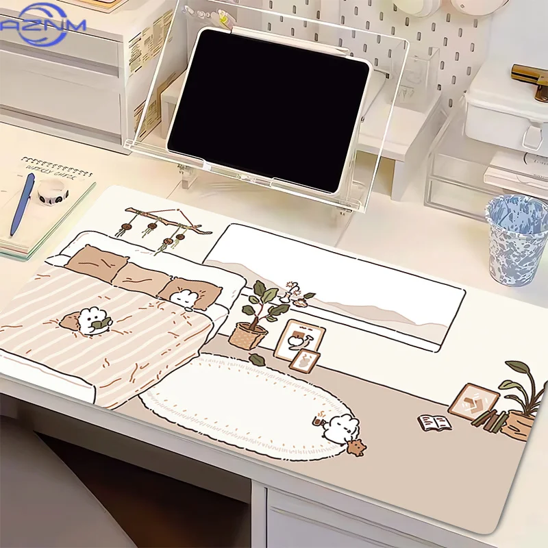 Mousepad Computer New Bunny Rabbit Mouse Pads HD Keyboard Pad Anime Mouse Mat Gamer Soft Office PC Carpet Table Mat Desktop Mat