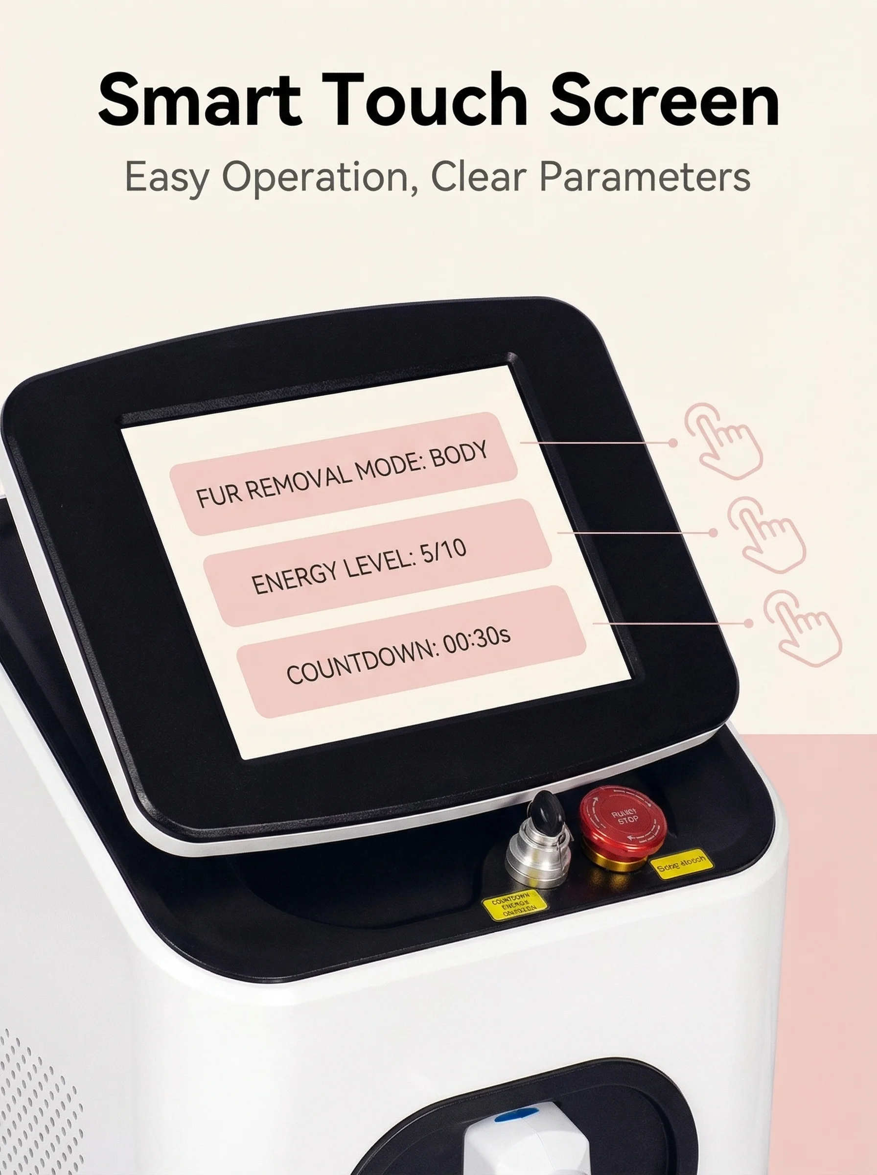 White Diode Laser Hair Removal Machine 755nm/808nm/1064nm - Permanent Hair Remover Device for Smooth Skin Epilation