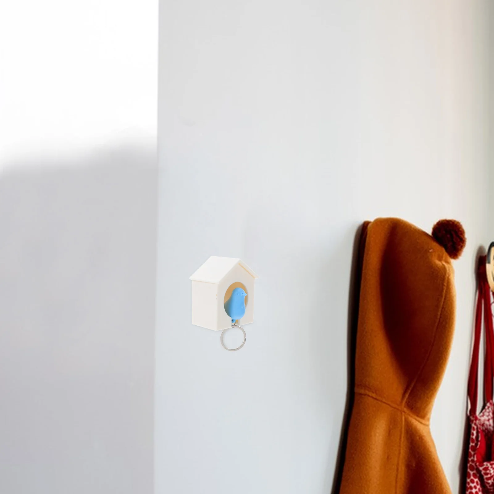 

Adorable Birdhouse Holder 7 4x6 8x4 4cm White Blue ABS Whistle Sparrow Keychain Blue Sparrow Keychain Key Ring Hooks