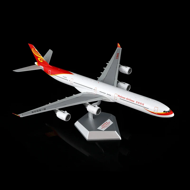 

L2116 Коллекционный самолет из сплава в подарок SQ Wings 1:200 Hainan Airlines Airbus A340-600, литой под давлением самолет, модель реактивного самолета B-6509 с подставкой