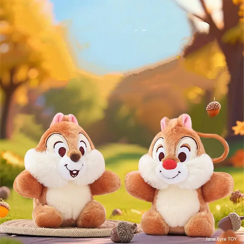 

Disney kawaii Chip Dale Happy Plush Doll Birthday gifts for boys and girls Plush Toy backpack Zipper Decoration plush Keychain