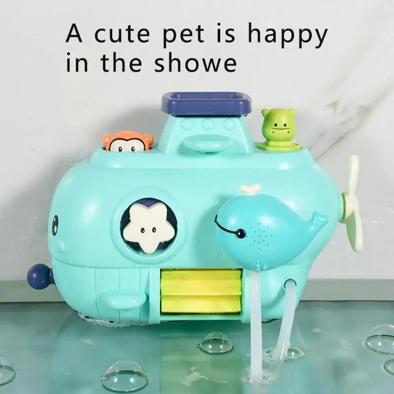 F62d Bath Bubble Making Toy Bathdub Cuction Cups Spin Game Game for Children