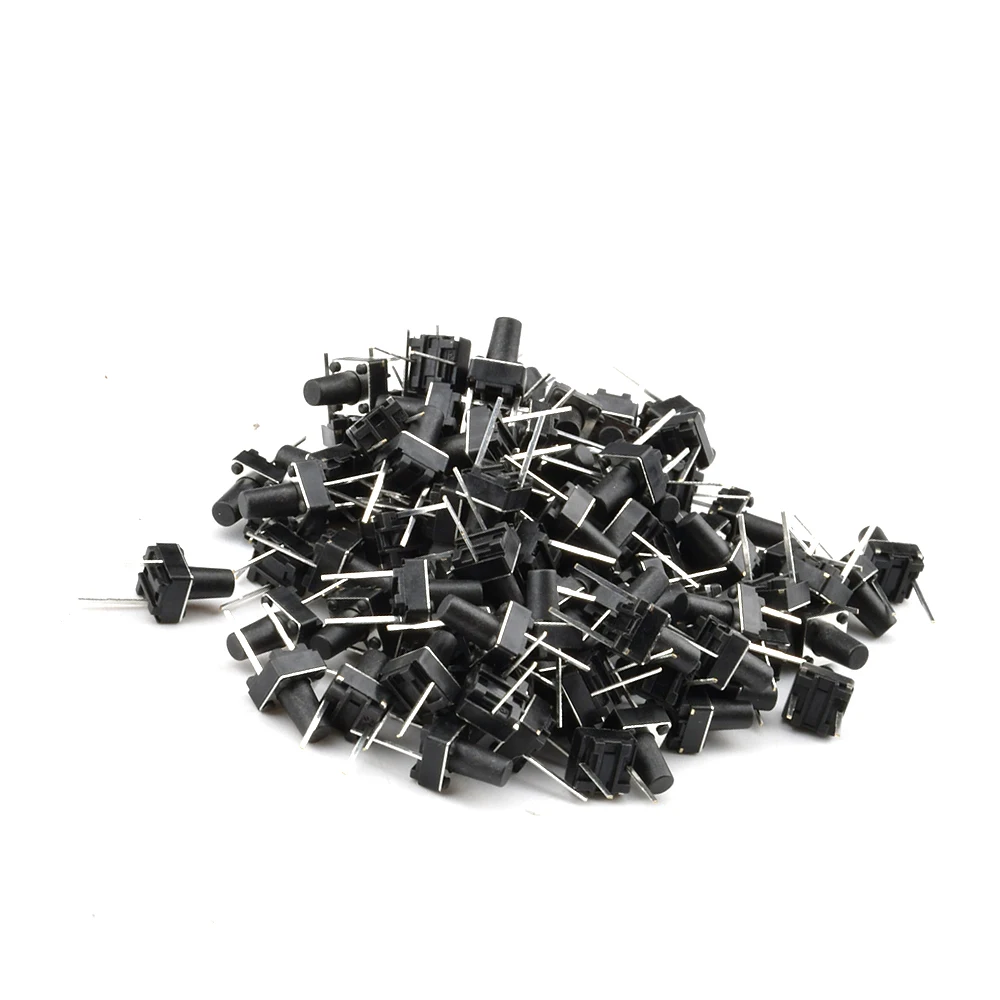 100pcs/lot Mini Micro Momentary Tactile Push Button Switch 6*6*5mm 2 Pin ON/OFF Keys Button DIP 6X6X4.3/6x6x5/6X6X6/ 6X6X8mm