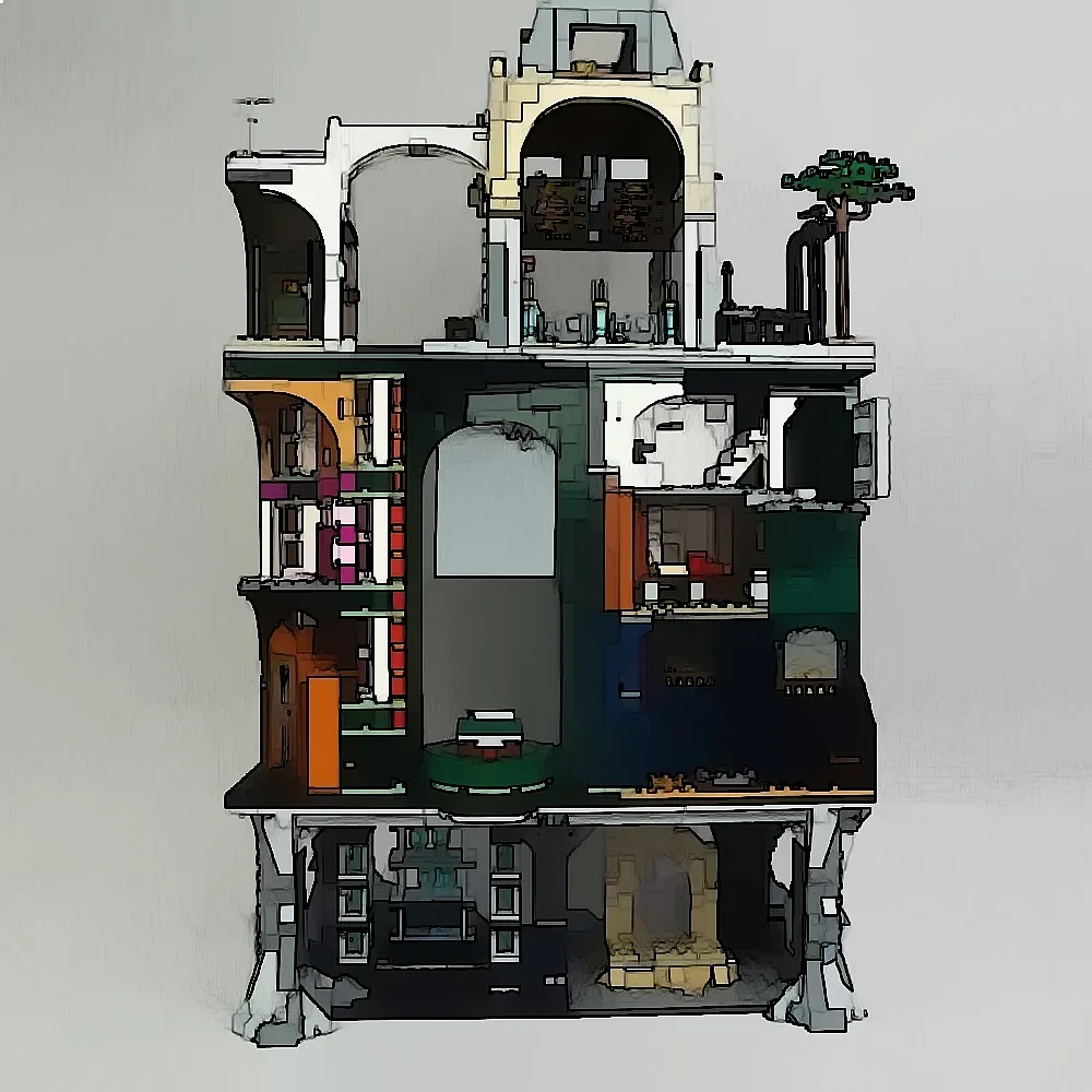 New Arrival Europen Magic Model Building Blocks Architecture Modular Castle Assemble Birthday Toys For Adult Christmas Gifts
