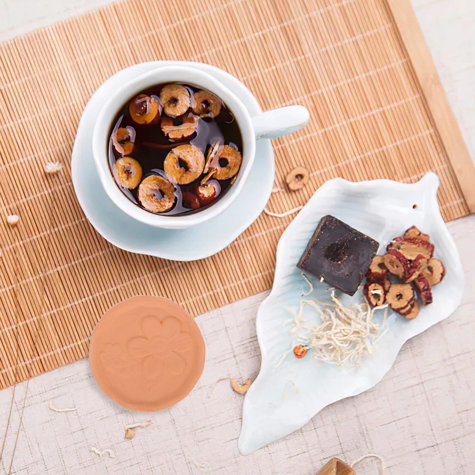 

Reusable Brown Sugar Softener Flower Shape Terracotta Discs for Food Storage Containers Sugar Keeper Softening Saver