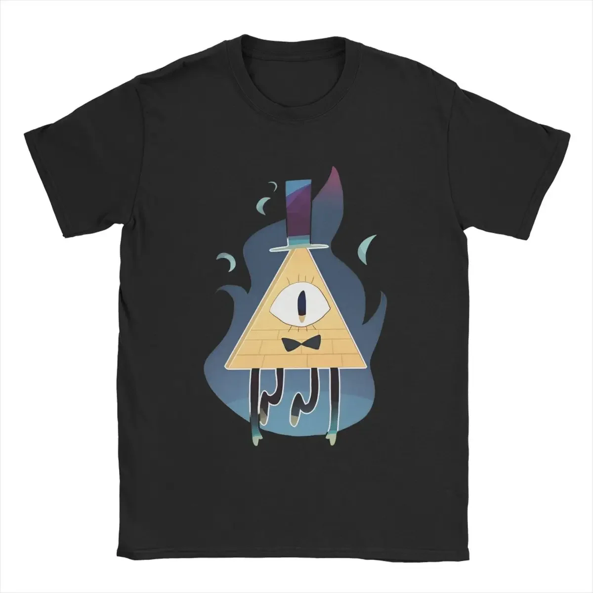 Men's Bill Cipher T Shirts 100% Cotton Tops Humor Short Sleeve Crew Neck Tee Shirt Plus Size T-Shirt