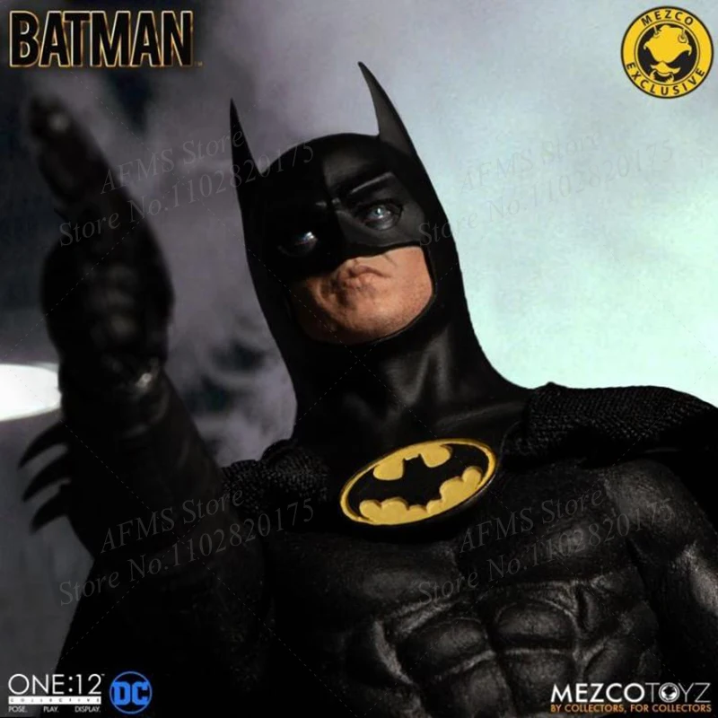 Mezco 1/12 Scale Scale Collectible Figure Batman Michael Keaton Classic Sci-Fi Action Movies Dolls 6Inch Full Set Action Figure