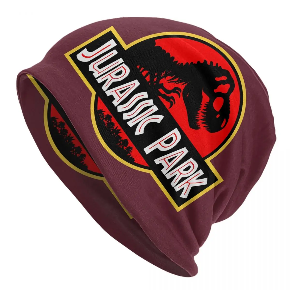 Gorros con Logo de Jurassic Park, gorro tejido a la moda para mujeres y hombres, gorros cálidos de invierno, gorros
