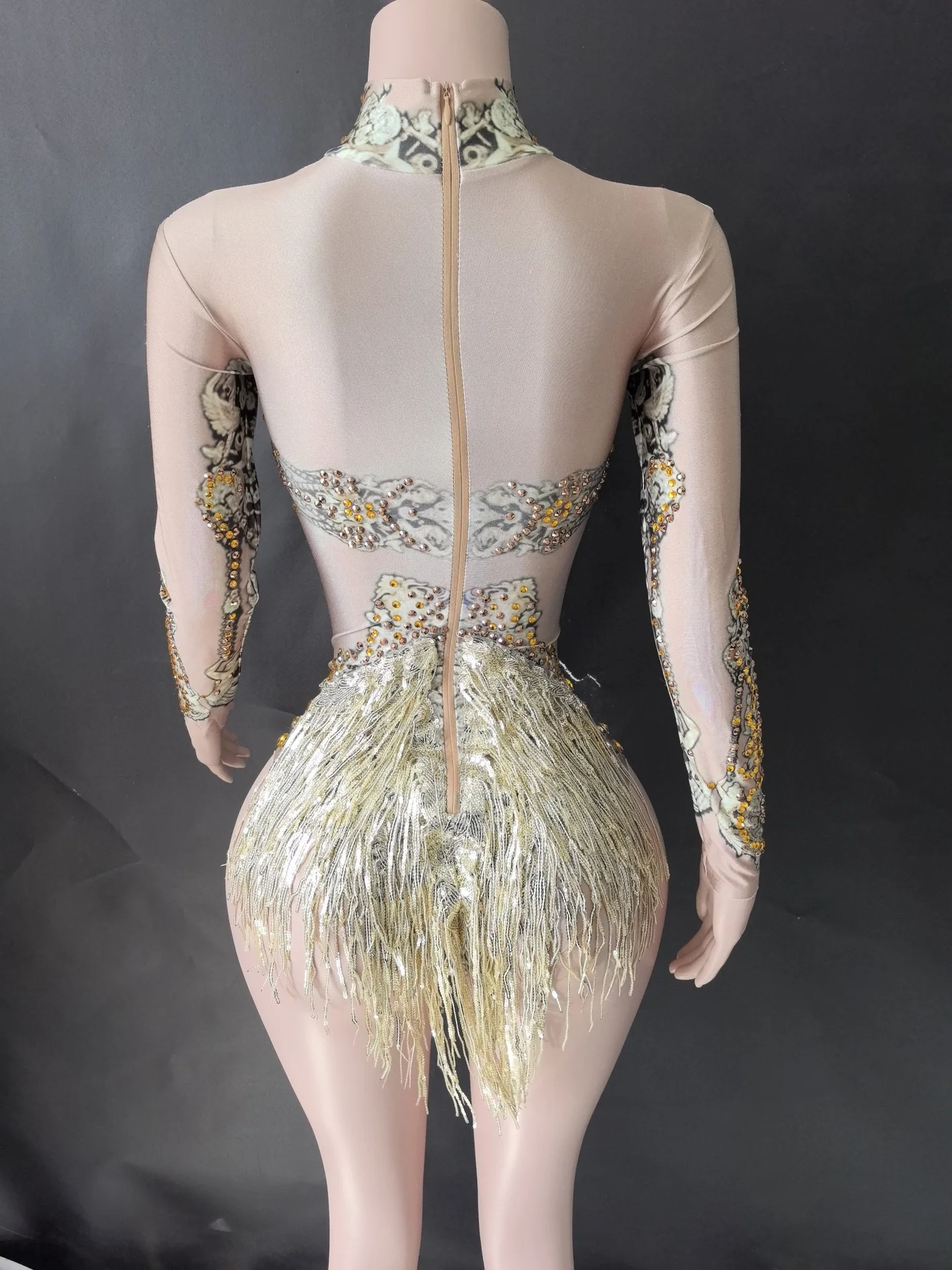 Performance Costumes Bodysuit Sparkling Diamond Latin Dance High-altitude Hanging Rings DancePerformance Clubwear Costume